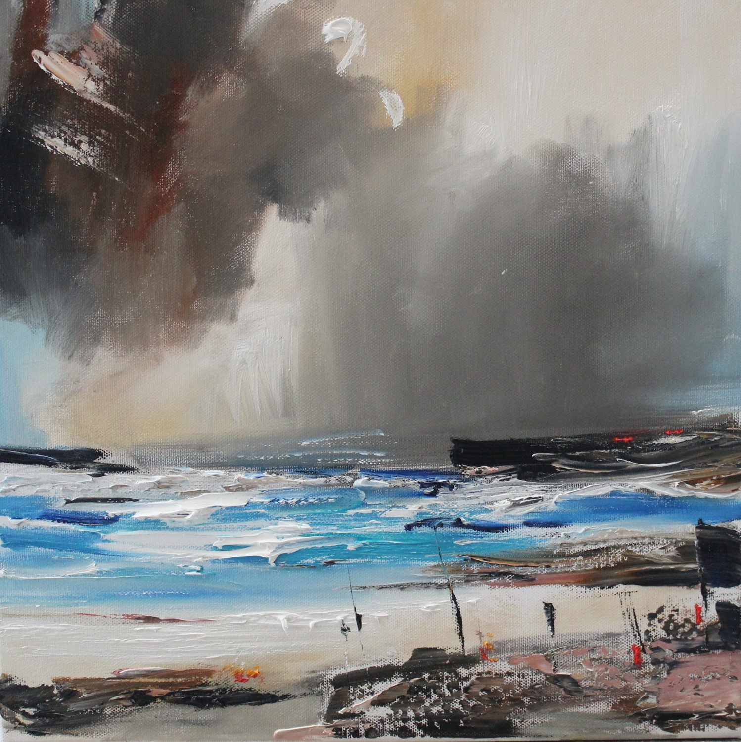 'Beach under a Storm' by artist Rosanne Barr